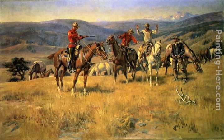 When Law Dulls the Edge of Chance painting - Charles Marion Russell When Law Dulls the Edge of Chance art painting